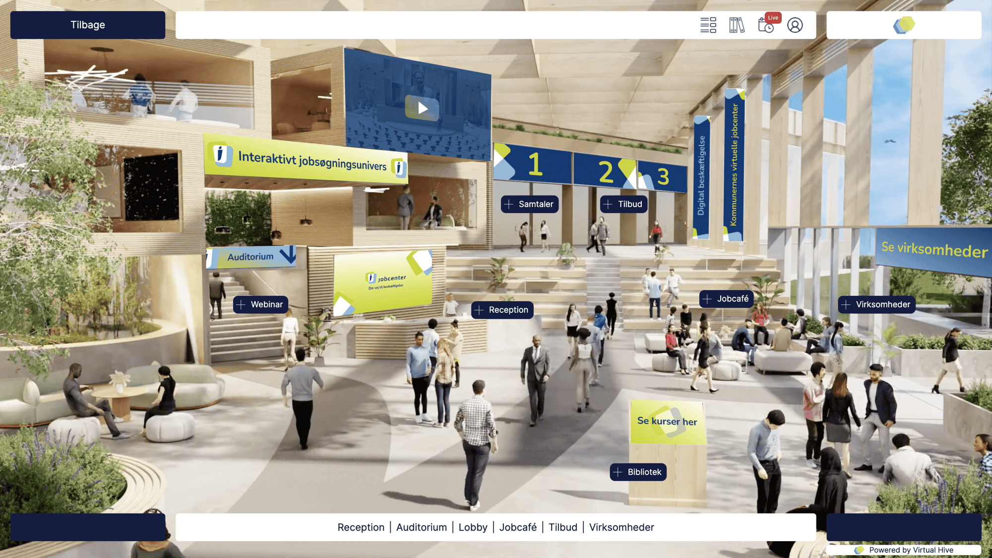 Virtuelt jobcenter lobby